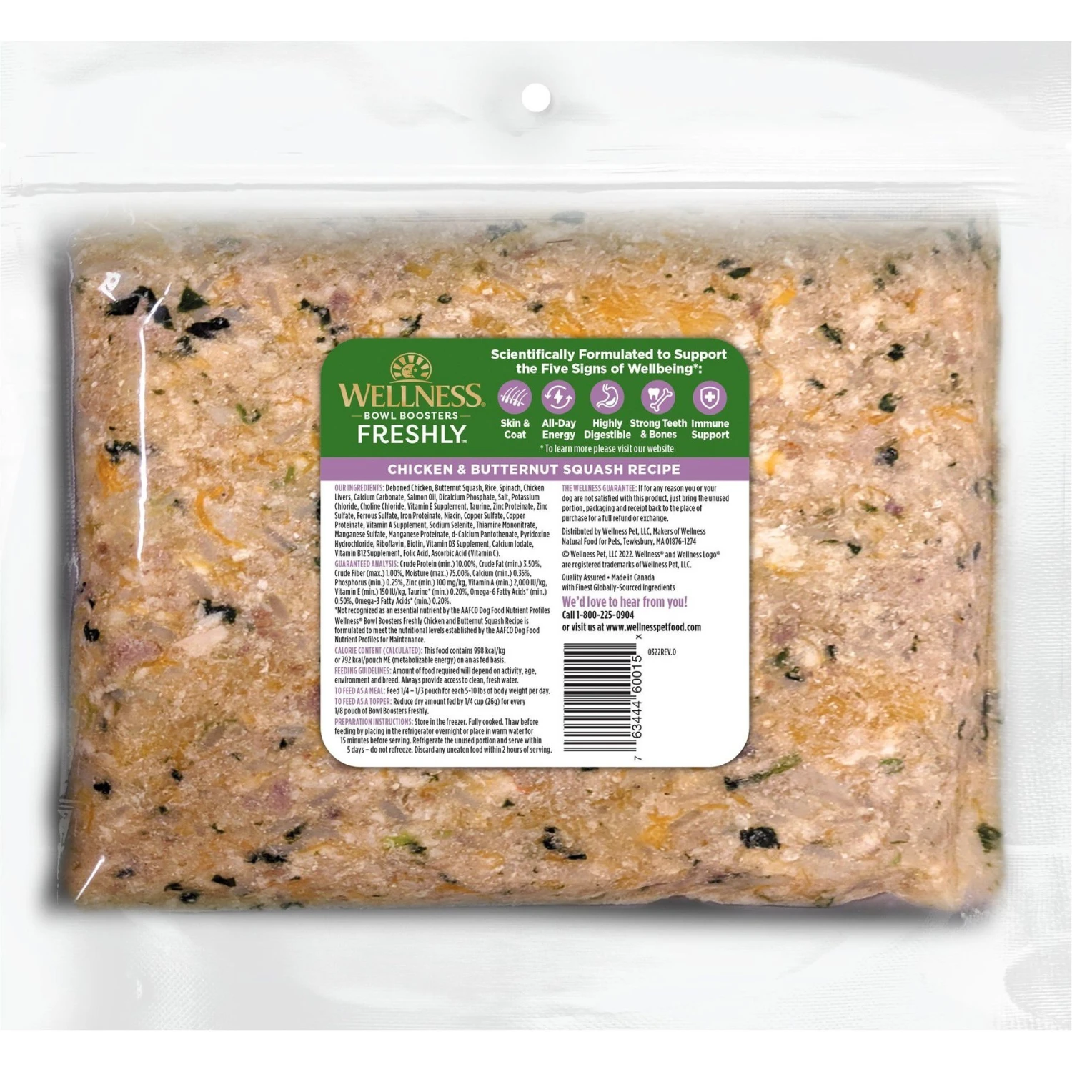 Wellness Bowl Boosters Freshly Frozen Fresh Chicken & Butternut Squash Dog Food 3 Wellness Bowl Boosters Freshly Frozen Fresh Chicken & Butternut Squash Dog Food - Image 2