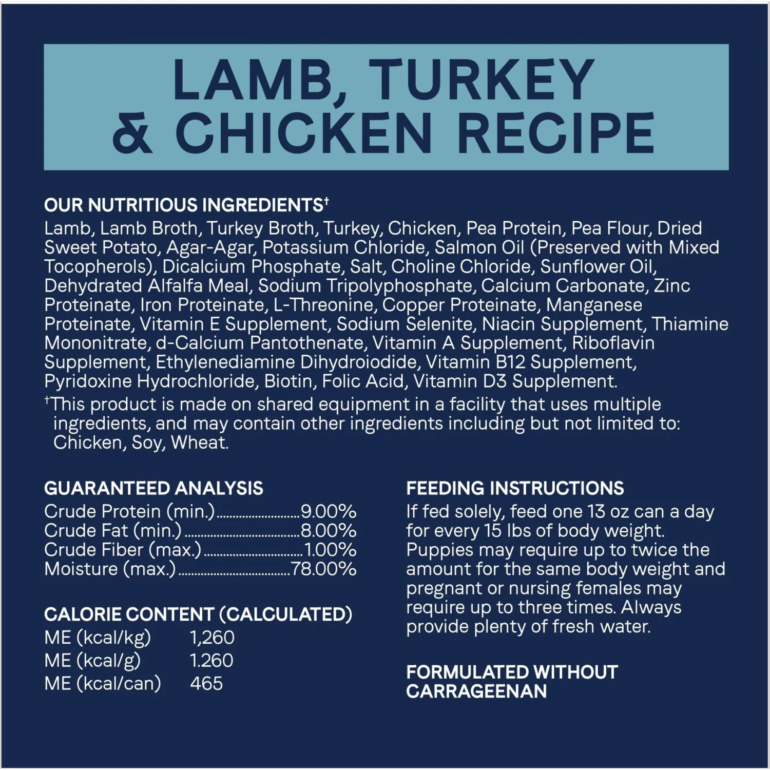 CANIDAE PURE All Stages Grain-Free Limited Ingredient Lamb, Turkey & Chicken Recipe Canned Dog Food, 13-oz 10 CANIDAE PURE All Stages Grain-Free Limited Ingredient Lamb, Turkey & Chicken Recipe Canned Dog Food, 13-oz - Image 8