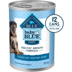 Blue Buffalo Baby Blue Healthy Growth Formula Natural Chicken & Vegetable Recipe Puppy Wet Food, 12.5-oz Cans, Case Of 12 & Blue Buffalo Baby Blue Healthy Growth Formula Grain-Free High Protein Turkey & Potato Recipe Puppy Wet Food, 12.5-oz Cans, Case Of 12 -Blue Buffalo || ROYAL CANIN || Wellness Sales 515038 PT5. AC SS1800 V1649354494