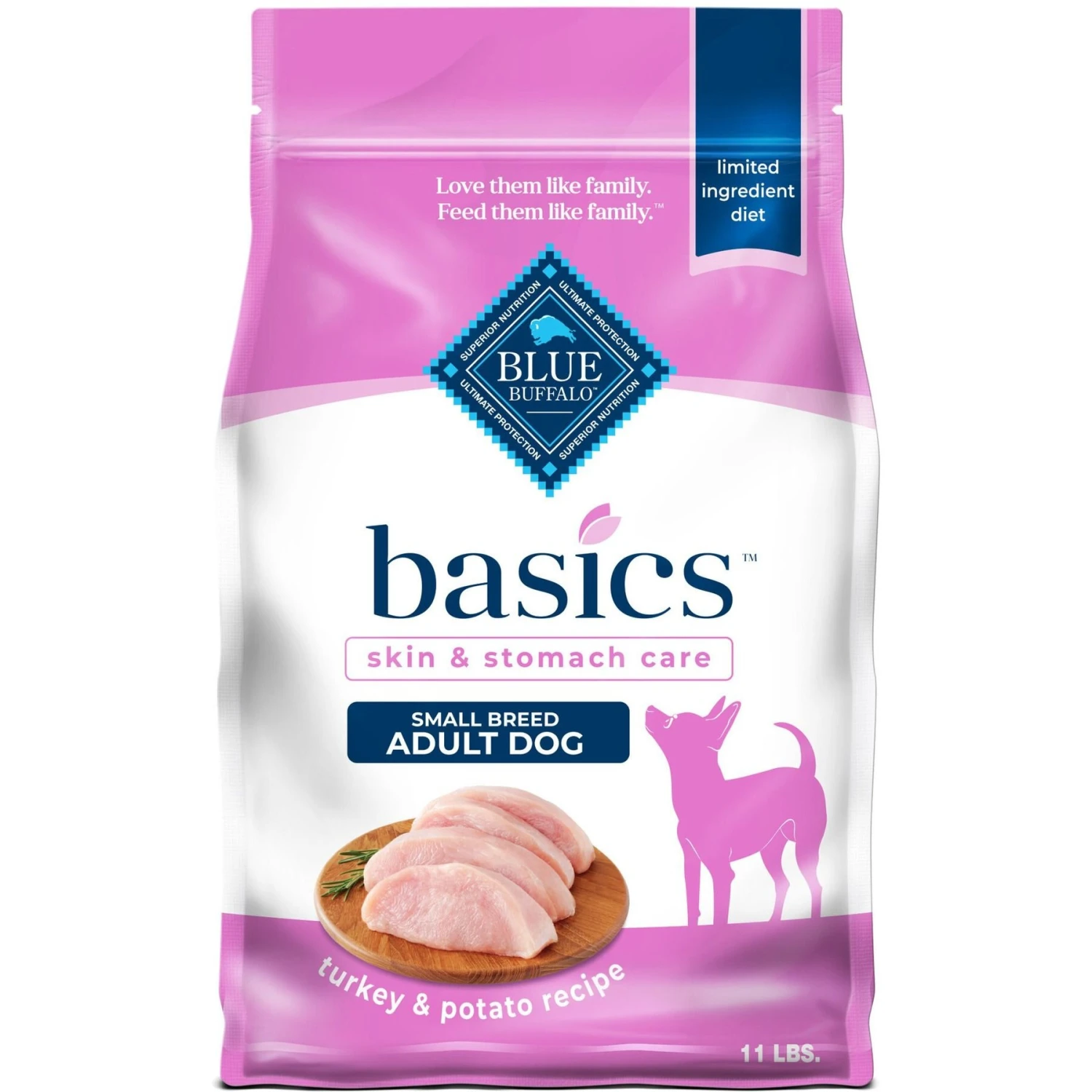 Blue Buffalo Basics Skin & Stomach Care Turkey & Potato Recipe Small Breed Adult Dry Dog Food 3 Blue Buffalo Basics Skin & Stomach Care Turkey & Potato Recipe Small Breed Adult Dry Dog Food