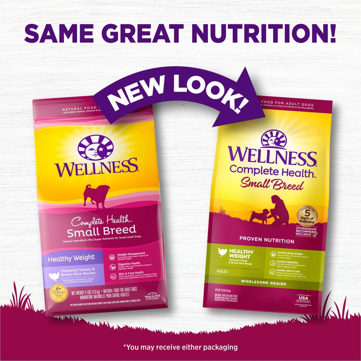 Wellness Small Breed Complete Health Adult Healthy Weight Turkey & Brown Rice Recipe Dry Dog Food 4 Wellness Small Breed Complete Health Adult Healthy Weight Turkey & Brown Rice Recipe Dry Dog Food - Image 2