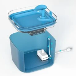 PATPET Triple Filter Ultra Quiet Pump Cat & Dog Water Fountain Dispenser, Blue, 75-oz -Blue Buffalo || ROYAL CANIN || Wellness Sales 521670 PT4. AC SS1800 V1658191241