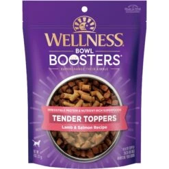 Wellness Bowl Boosters Tender Toppers Grain-Free Lamb & Salmon Dog Food Topper, 8-oz Bag