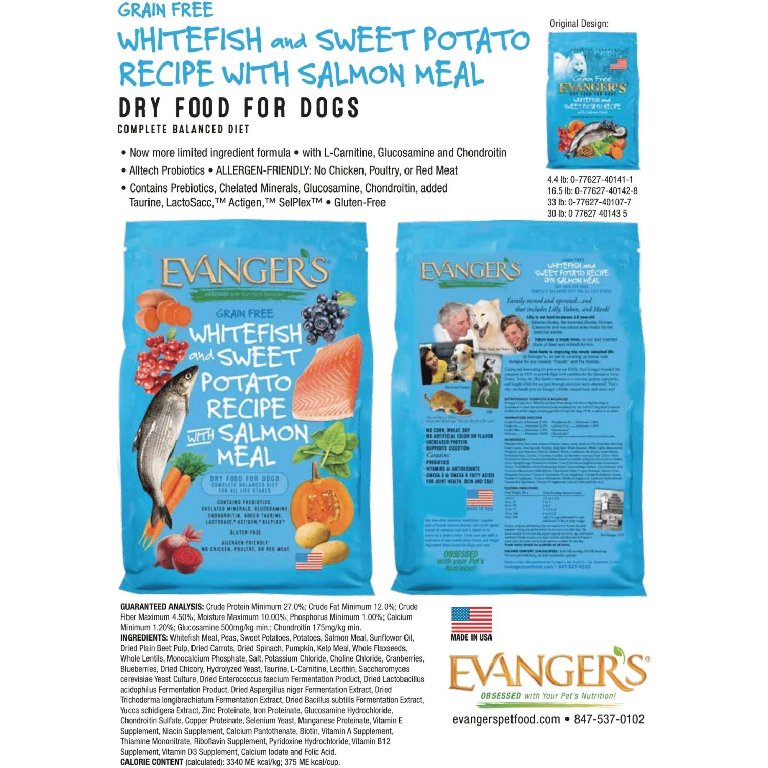 Evanger's Grain-Free Whitefish & Sweet Potato Recipe With Salmon Meal Dry Dog Food 5 Evanger's Grain-Free Whitefish & Sweet Potato Recipe With Salmon Meal Dry Dog Food - Image 3