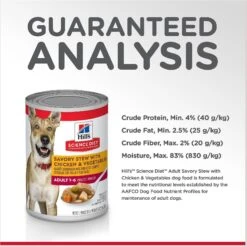 Hill's Science Diet Adult Savory Stew With Chicken & Vegetables Canned Dog Food 17 Hill's Science Diet Adult Savory Stew With Chicken & Vegetables Canned Dog Food -Blue Buffalo || ROYAL CANIN || Wellness Sales 52788 PT6. AC SS1800 V1598153803