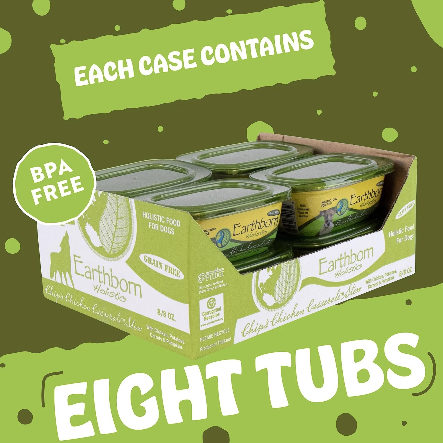 Earthborn Holistic Chip's Chicken Casserole Grain-Free Natural Moist Dog Food 5 Earthborn Holistic Chip's Chicken Casserole Grain-Free Natural Moist Dog Food - Image 3