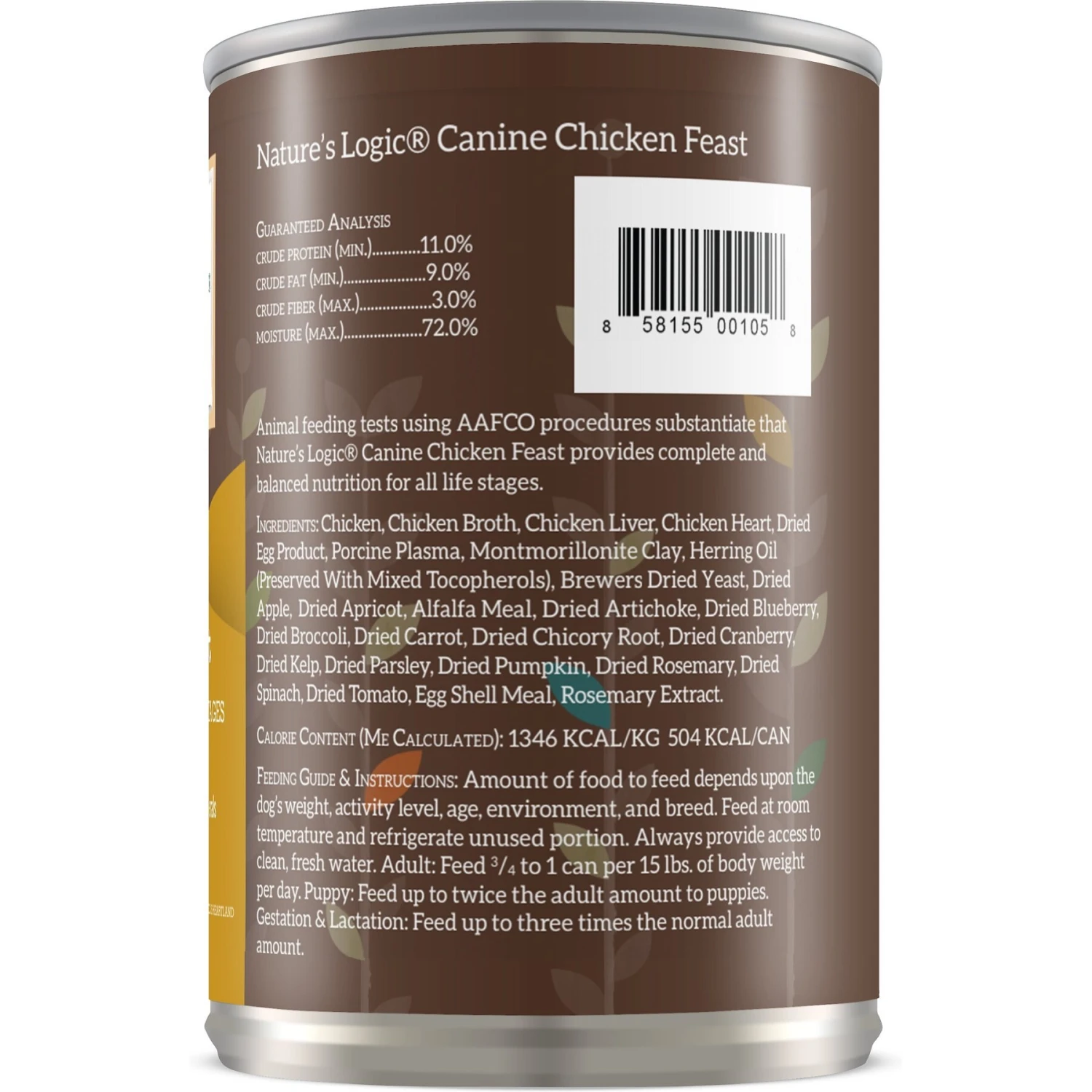 Nature's Logic Canine Chicken Feast All Life Stages Grain-Free Canned Dog Food 4 Nature's Logic Canine Chicken Feast All Life Stages Grain-Free Canned Dog Food - Image 2