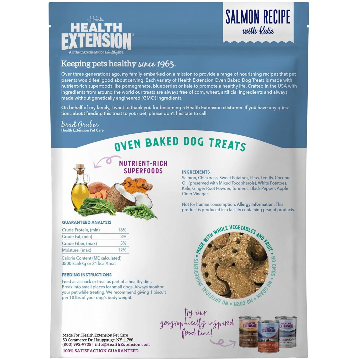 Health Extension Grain-Free Salmon Recipe Dry Dog Food & Health Extension Grain-Free Oven Baked Salmon Recipe With Kale Dog Treats 9 Health Extension Grain-Free Salmon Recipe Dry Dog Food & Health Extension Grain-Free Oven Baked Salmon Recipe With Kale Dog Treats - Image 7