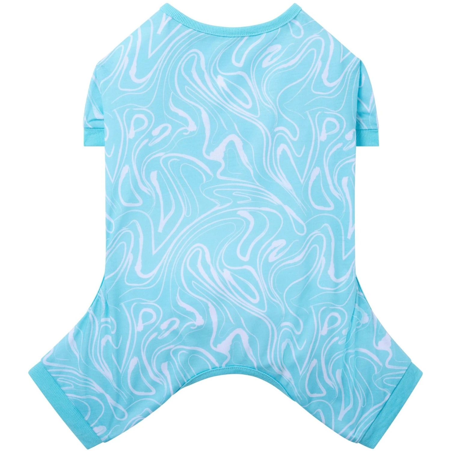 Frisco Blue Ocean Waves Dog & Cat Jersey PJs 3 Frisco Blue Ocean Waves Dog & Cat Jersey PJs