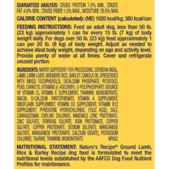 Nature's Recipe Ground Lamb, Rice & Barley Recipe Wet Dog Food -Blue Buffalo || ROYAL CANIN || Wellness Sales 56219 PT7. AC SS1800 V1676296843
