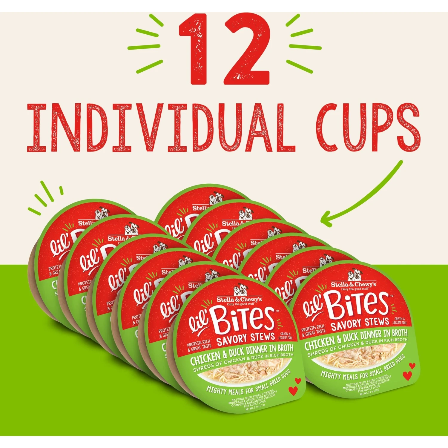 Stella & Chewy's Lil Bites Savory Stews Grain-Free Chicken & Duck In Broth Flavored Shredded Small Breed Wet Dog Food, 2.7-oz Cup, Case Of 12 7 Stella & Chewy's Lil Bites Savory Stews Grain-Free Chicken & Duck In Broth Flavored Shredded Small Breed Wet Dog Food, 2.7-oz Cup, Case Of 12 - Image 5
