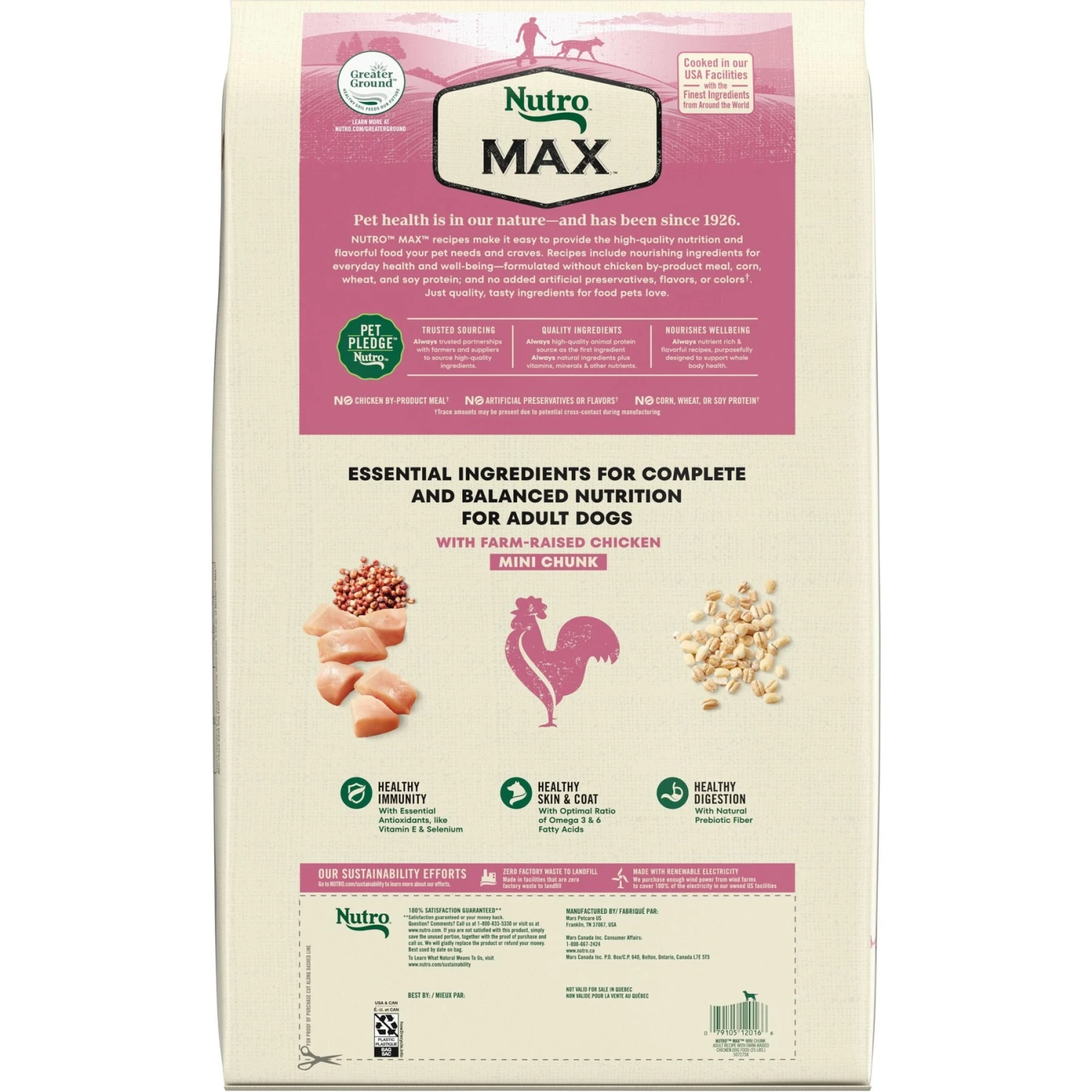 Nutro Max Mini Chunks Adult Farm-Raised Chicken Recipe Natural Dry Dog Food 5 Nutro Max Mini Chunks Adult Farm-Raised Chicken Recipe Natural Dry Dog Food - Image 3