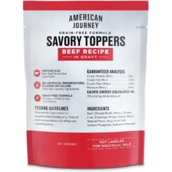 American Journey Savory Toppers Beef Recipe In Gravy Grain-Free Dog Food Topper, 3-oz Pouches, Case Of 24 & American Journey Savory Toppers Chicken Recipe In Gravy Grain-Free Dog Food Topper, 3-oz Pouches, Case Of 24 -Blue Buffalo || ROYAL CANIN || Wellness Sales 570062 PT2. AC SS1800 V1657660053