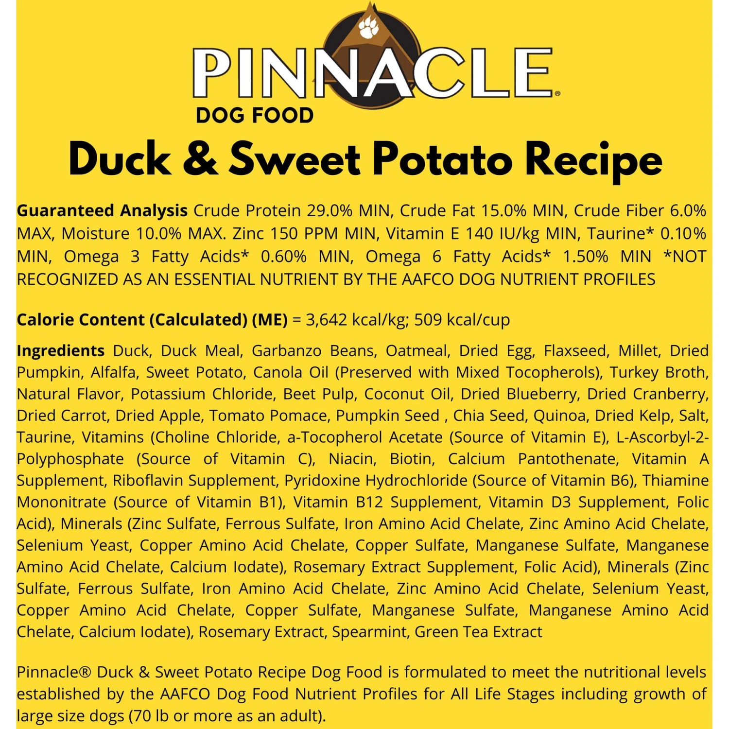 Pinnacle Duck & Sweet Potato Dry Dog Food 6 Pinnacle Duck & Sweet Potato Dry Dog Food - Image 4