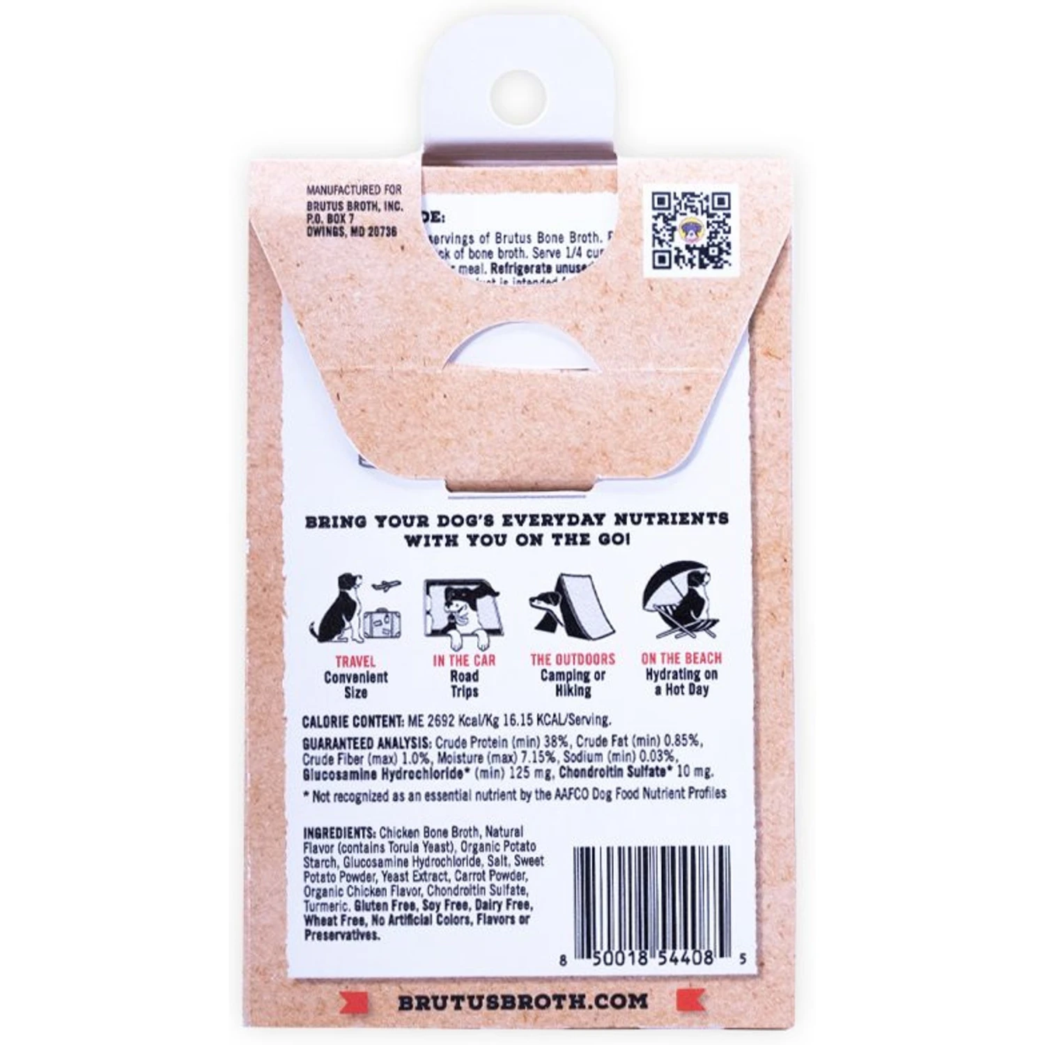 Brutus Broth Chicken Flavored Instant Bone Broth Dog Food Topping, 5 Count 5 Brutus Broth Chicken Flavored Instant Bone Broth Dog Food Topping, 5 Count - Image 3