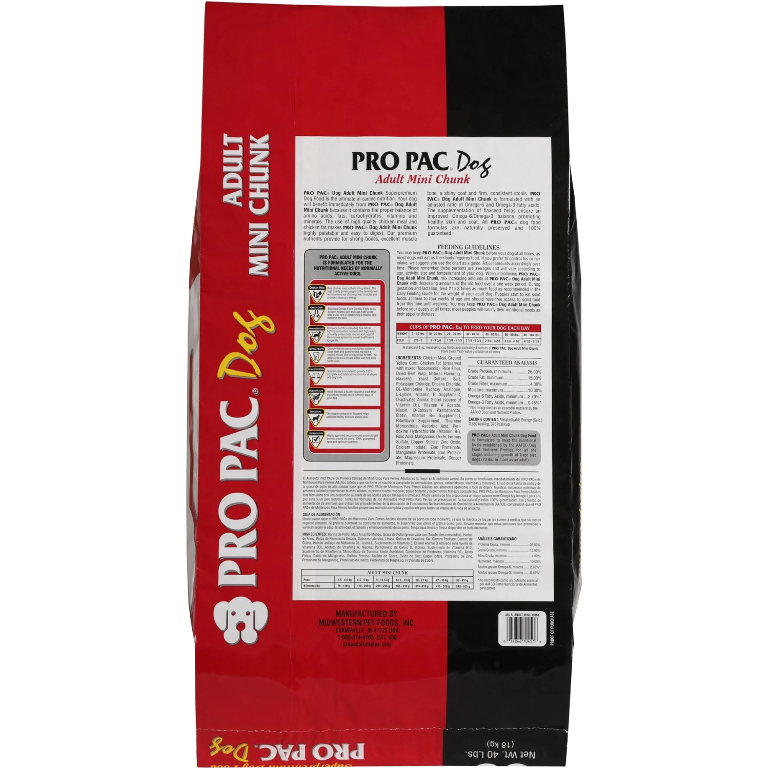 Pro Pac Adult Mini Chunk Chicken Flavored Dry Dog Food, 40-lb Bag 4 Pro Pac Adult Mini Chunk Chicken Flavored Dry Dog Food, 40-lb Bag - Image 2