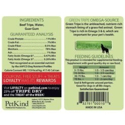 PetKind Tripett Original Formula Green Beef Tripe Grain-Free Canned Dog Food -Blue Buffalo || ROYAL CANIN || Wellness Sales 59462 PT2. AC SS1800 V1575908874