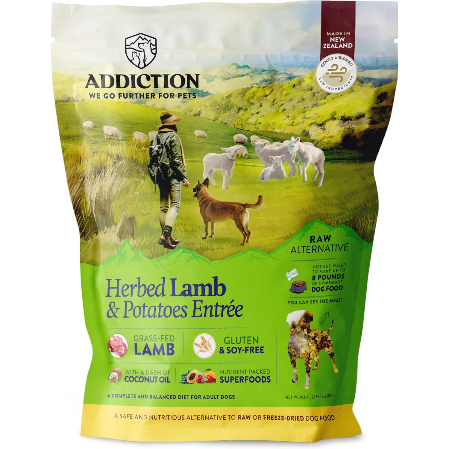 Addiction Herbed Lamb & Potatoes Raw Dehydrated Dog Food 3 Addiction Herbed Lamb & Potatoes Raw Dehydrated Dog Food