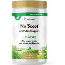 NaturVet No Scoot Plus Pumpkin Powder Digestive Supplement For Dogs