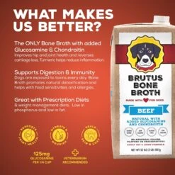 Brutus Broth Bone Broth Beef Flavor Hip & Joint Human-Grade Dog Food Topper, 32-oz Box 10 Brutus Broth Bone Broth Beef Flavor Hip & Joint Human-Grade Dog Food Topper, 32-oz Box -Blue Buffalo || ROYAL CANIN || Wellness Sales 604854 PT2. AC SS1800 V1670425822