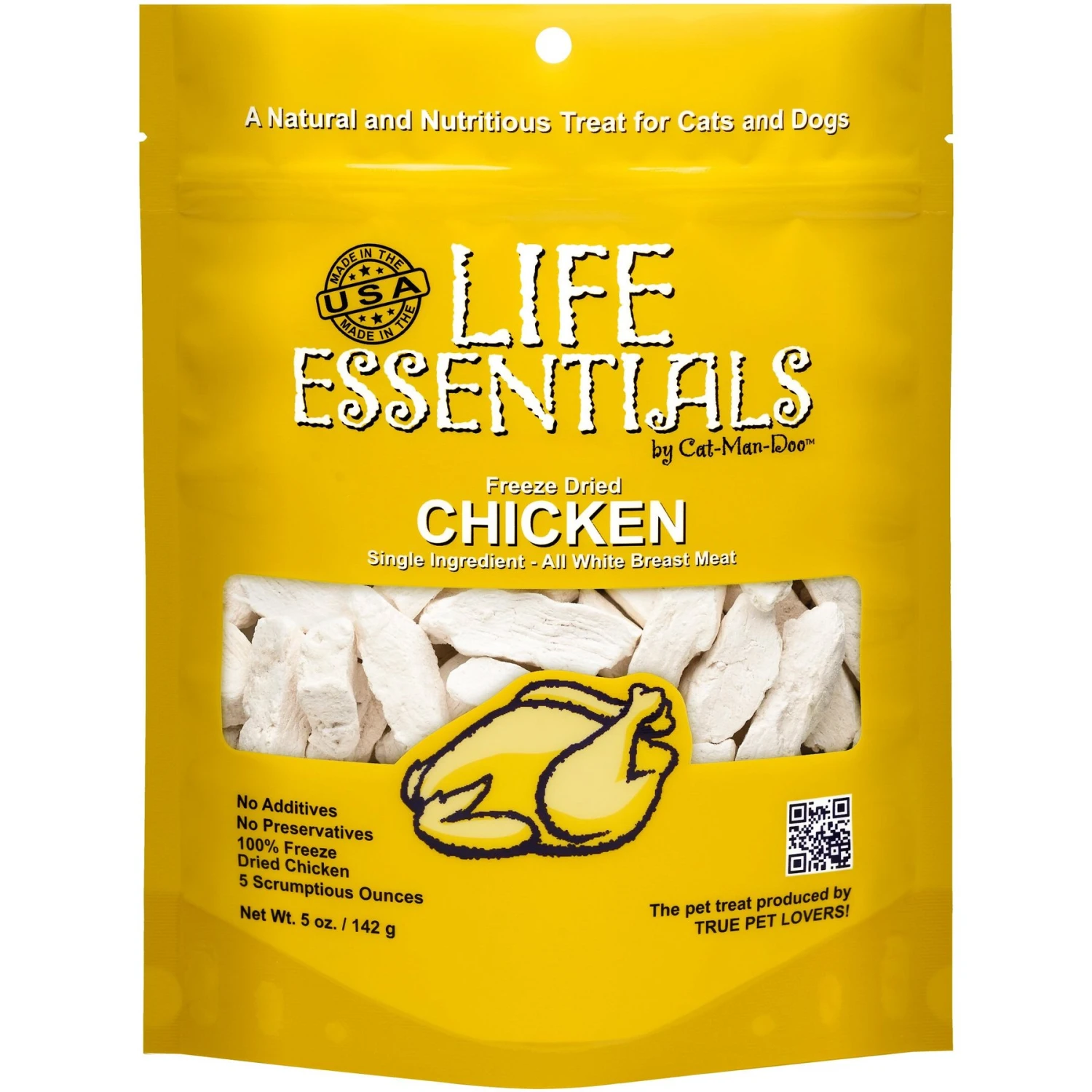 Cat-Man-Doo Life Essentials Chicken Freeze-Dried Cat & Dog Treats 3 Cat-Man-Doo Life Essentials Chicken Freeze-Dried Cat & Dog Treats
