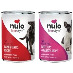 Nulo Freestyle Lamb & Lentils Recipe Grain-Free Canned Dog Food & Nulo Freestyle Beef, Peas & Carrot Recipe Grain-Free Canned Dog Food