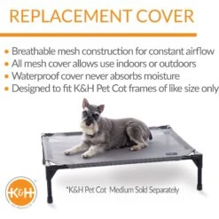 K&H Pet Products All Weather Elevated Dog Cot Bed Replacement Cover, Gray 12 K&H Pet Products All Weather Elevated Dog Cot Bed Replacement Cover, Gray -Blue Buffalo || ROYAL CANIN || Wellness Sales 613814 PT2. AC SS1800 V1660242518