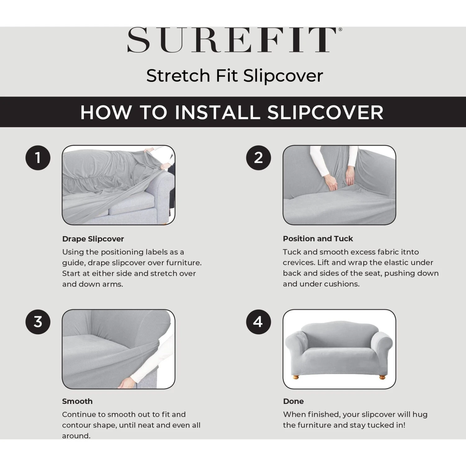 Sure Fit Stretch Morgan One Piece Slipcover & Recliner Dog & Cat Cover 5 Sure Fit Stretch Morgan One Piece Slipcover & Recliner Dog & Cat Cover - Image 3