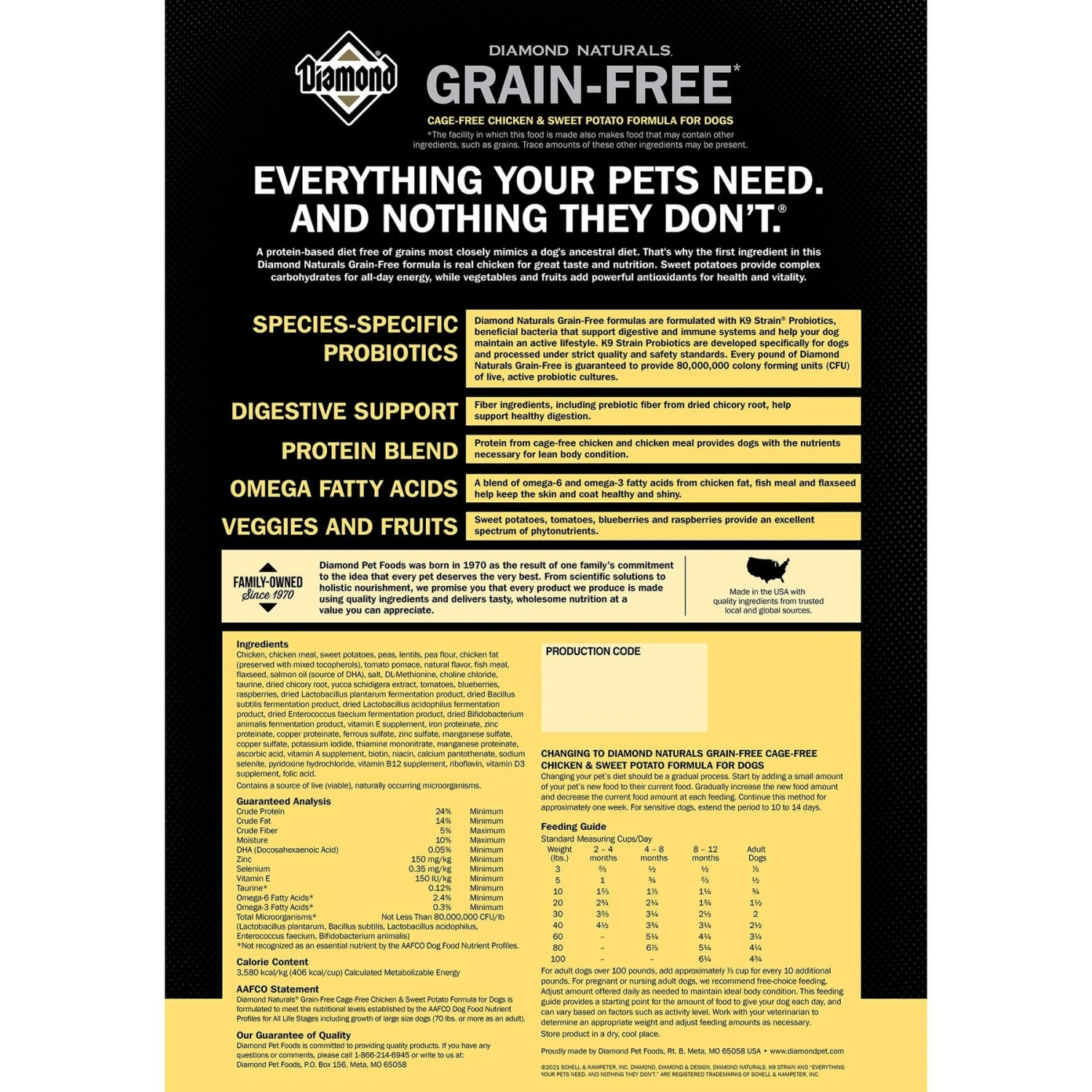 Diamond Naturals Grain-Free Chicken & Sweet Potato Formula Dry Dog Food 5 Diamond Naturals Grain-Free Chicken & Sweet Potato Formula Dry Dog Food - Image 3