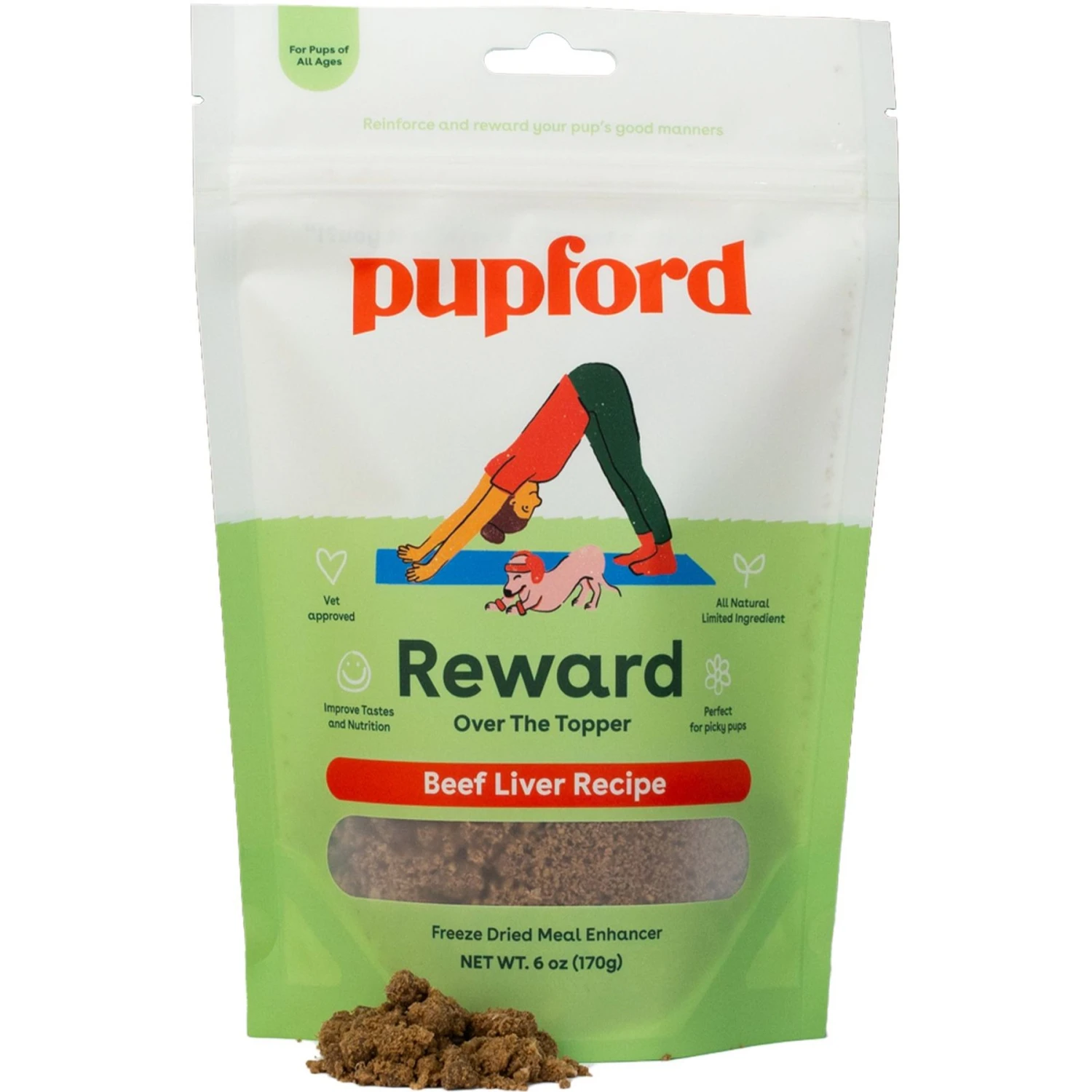 Pupford Over The Topper Beef Liver Freeze-Dried Dog Food Topper, 6-oz Bag 3 Pupford Over The Topper Beef Liver Freeze-Dried Dog Food Topper, 6-oz Bag