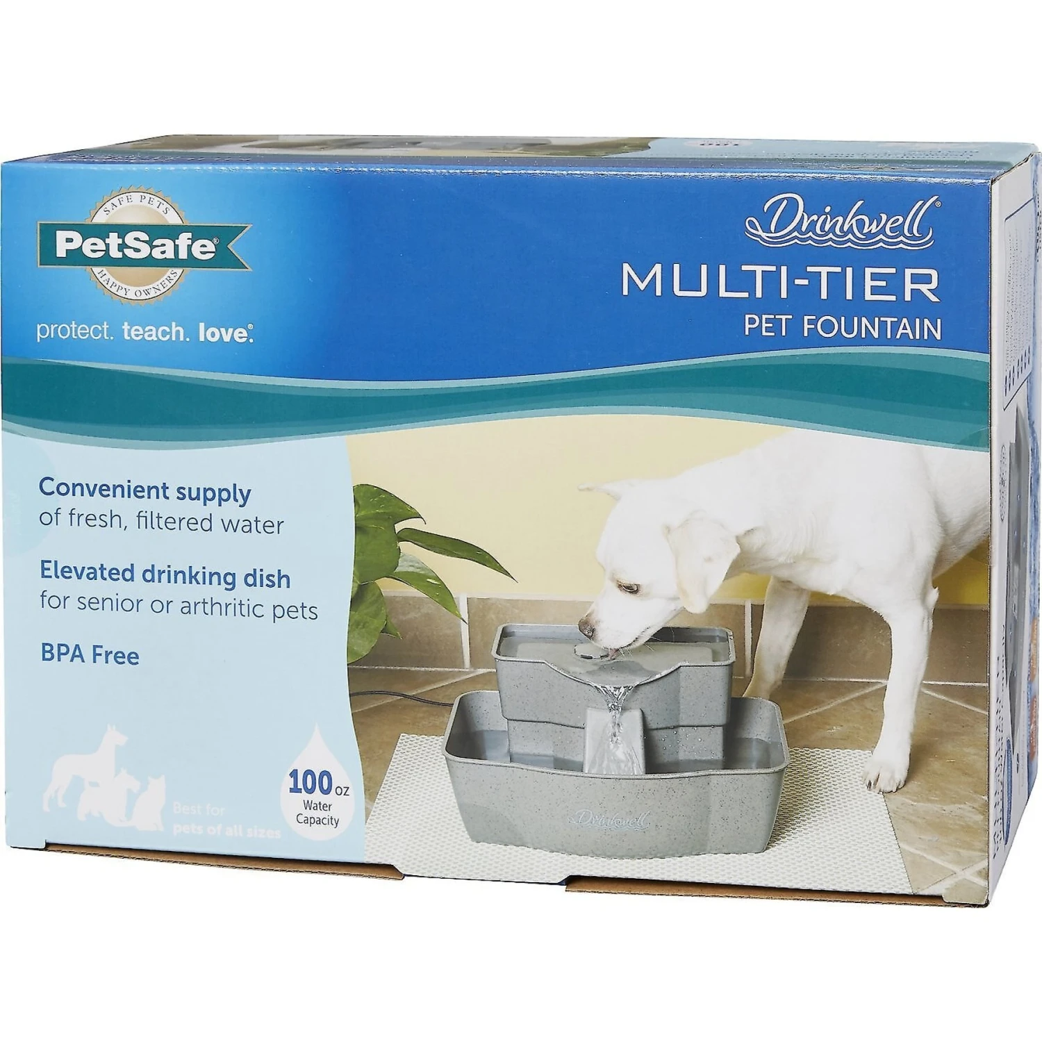 PetSafe Drinkwell Multi-Tier Plastic Dog & Cat Fountain 9 PetSafe Drinkwell Multi-Tier Plastic Dog & Cat Fountain - Image 7