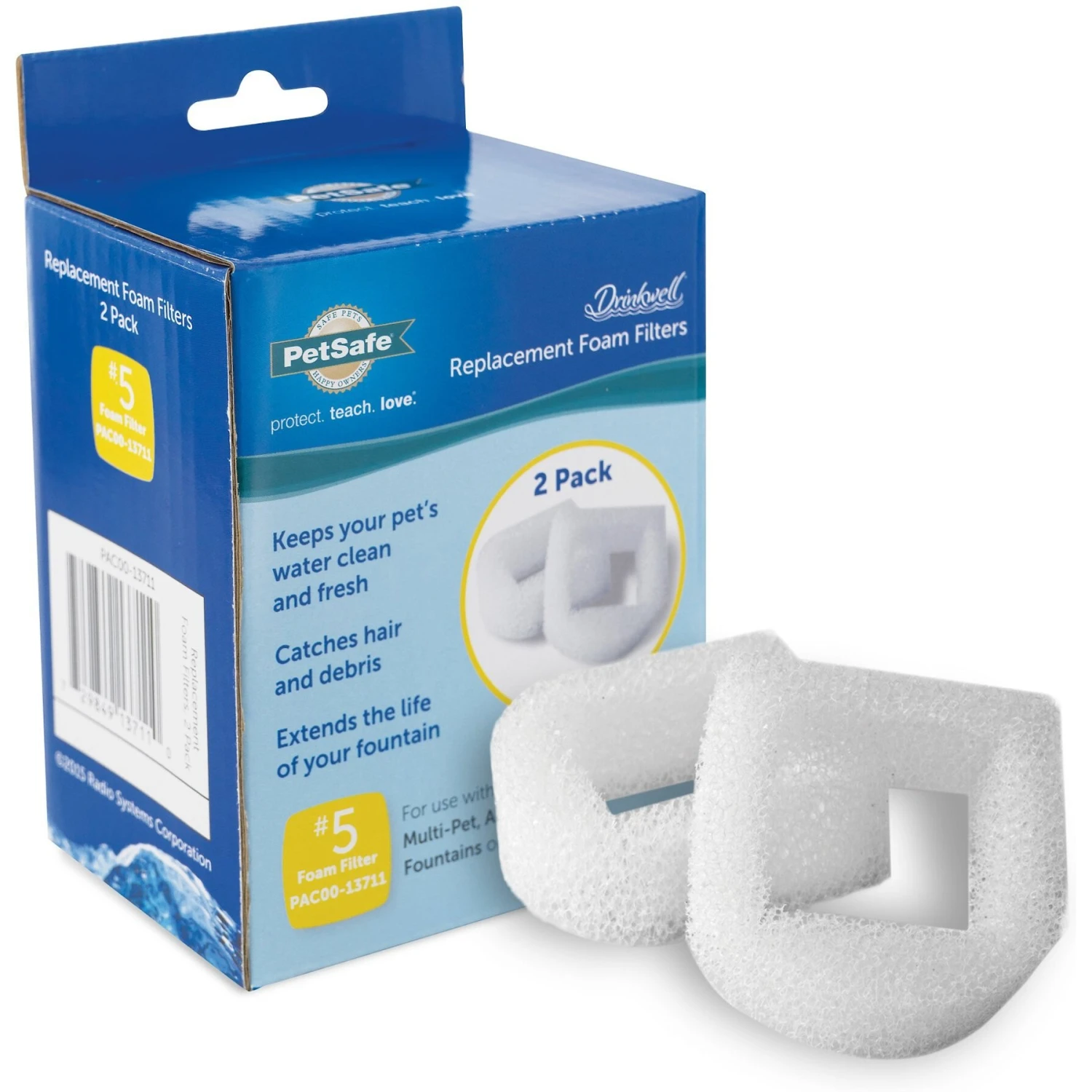 PetSafe Drinkwell Foam Replacement Filters, 2 Count 3 PetSafe Drinkwell Foam Replacement Filters, 2 Count