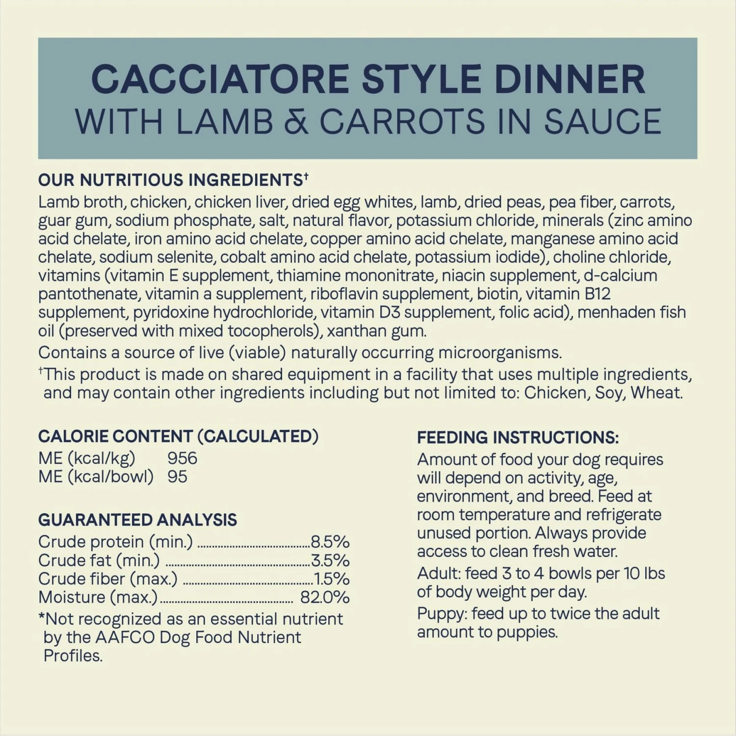 CANIDAE PURE Petite All Stages Small Breed Cacciatore Style Dinner With Lamb & Carrots Wet Dog Food Trays, 3.5-oz, Case Of 12 & CANIDAE PURE Petite All Stages Small Breed Bolognese Style Dinner With Beef & Carrots Wet Dog Food Trays, 3.5-oz, Case Of 12 5 CANIDAE PURE Petite All Stages Small Breed Cacciatore Style Dinner With Lamb & Carrots Wet Dog Food Trays, 3.5-oz, Case Of 12 & CANIDAE PURE Petite All Stages Small Breed Bolognese Style Dinner With Beef & Carrots Wet Dog Food Trays, 3.5-oz, Case Of 12 - Image 3