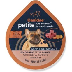 CANIDAE PURE Petite All Stages Small Breed Terrine Style Dinner With Chicken & Peas Wet Dog Food Trays, 3.5-oz, Case Of 12 & CANIDAE PURE Petite All Stages Small Breed Bolognese Style Dinner With Beef & Carrots Wet Dog Food Trays, 3.5-oz, Case Of 12 16 CANIDAE PURE Petite All Stages Small Breed Terrine Style Dinner With Chicken & Peas Wet Dog Food Trays, 3.5-oz, Case Of 12 & CANIDAE PURE Petite All Stages Small Breed Bolognese Style Dinner With Beef & Carrots Wet Dog Food Trays, 3.5-oz, Case Of 12 -Blue Buffalo || ROYAL CANIN || Wellness Sales 632494 PT5. AC SS1800 V1663604045