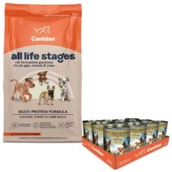 CANIDAE All Life Stages Chicken, Lamb & Fish Formula Canned Dog Food & CANIDAE All Life Stages Chicken, Turkey & Lamb Formula Dry Dog Food