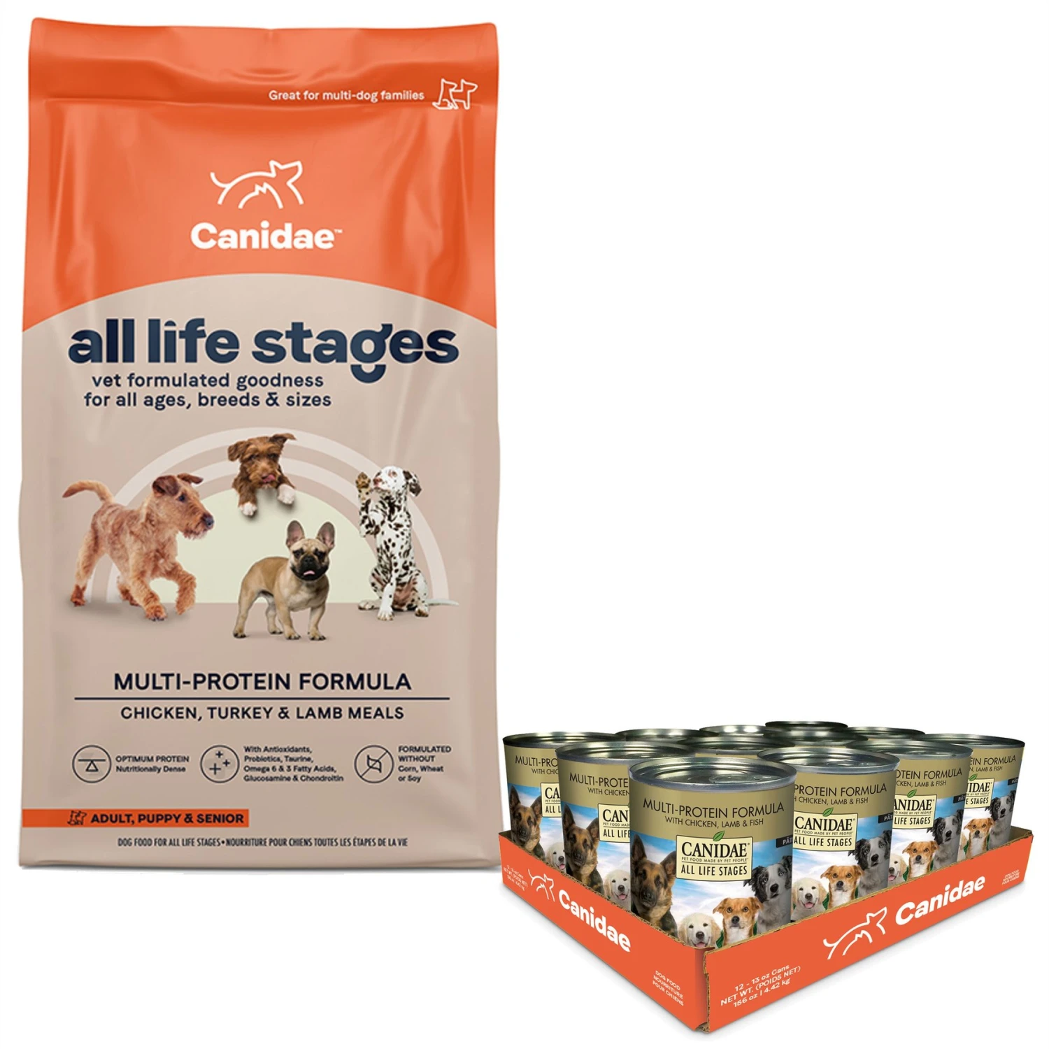CANIDAE All Life Stages Chicken, Lamb & Fish Formula Canned Dog Food & CANIDAE All Life Stages Chicken, Turkey & Lamb Formula Dry Dog Food 3 CANIDAE All Life Stages Chicken, Lamb & Fish Formula Canned Dog Food & CANIDAE All Life Stages Chicken, Turkey & Lamb Formula Dry Dog Food