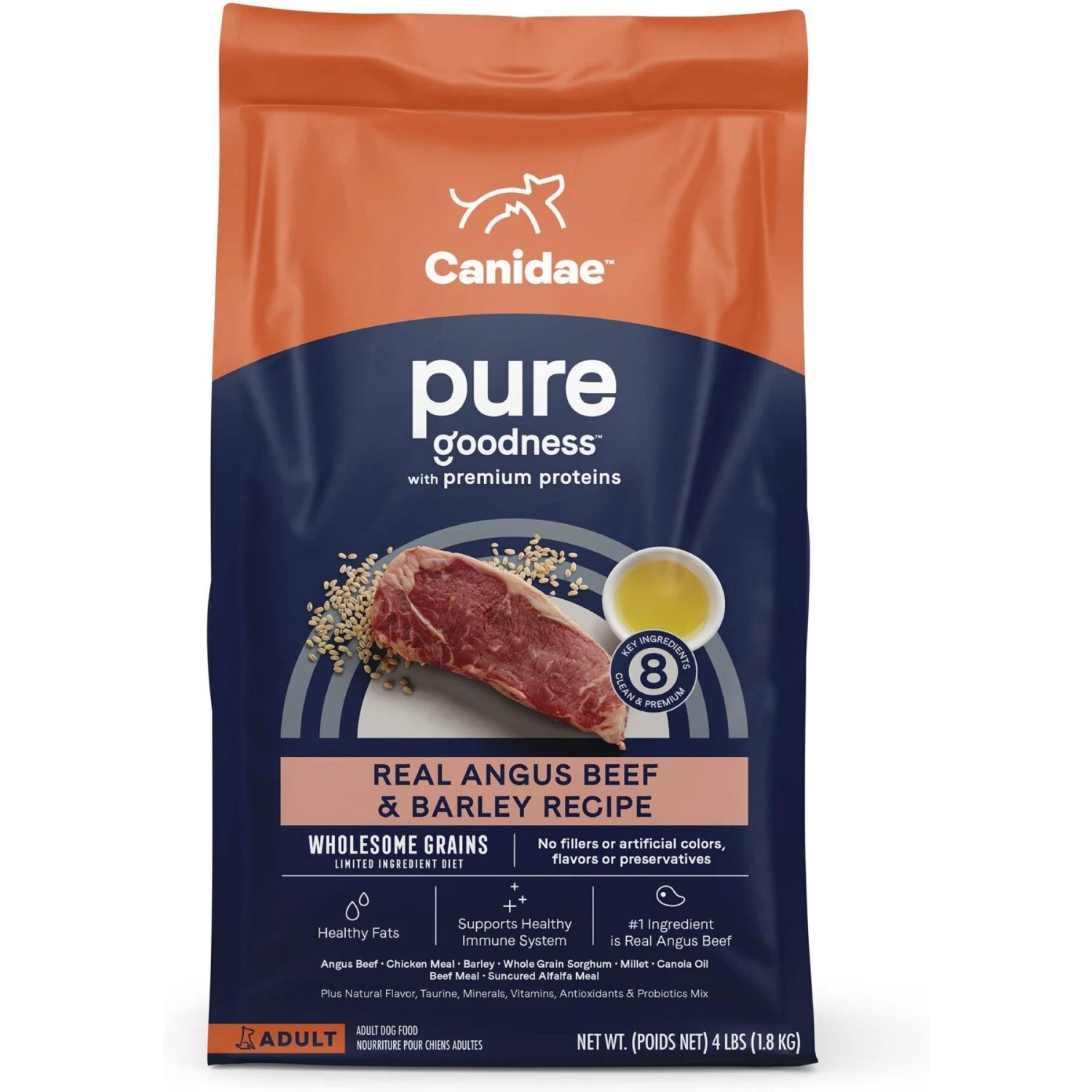 CANIDAE PURE With Wholesome Grains Real Beef & Barley Recipe Adult Dry Dog Food & CANIDAE PURE With Wholesome Grains Real Salmon & Barley Recipe Adult Dry Dog Food 4 CANIDAE PURE With Wholesome Grains Real Beef & Barley Recipe Adult Dry Dog Food & CANIDAE PURE With Wholesome Grains Real Salmon & Barley Recipe Adult Dry Dog Food - Image 2