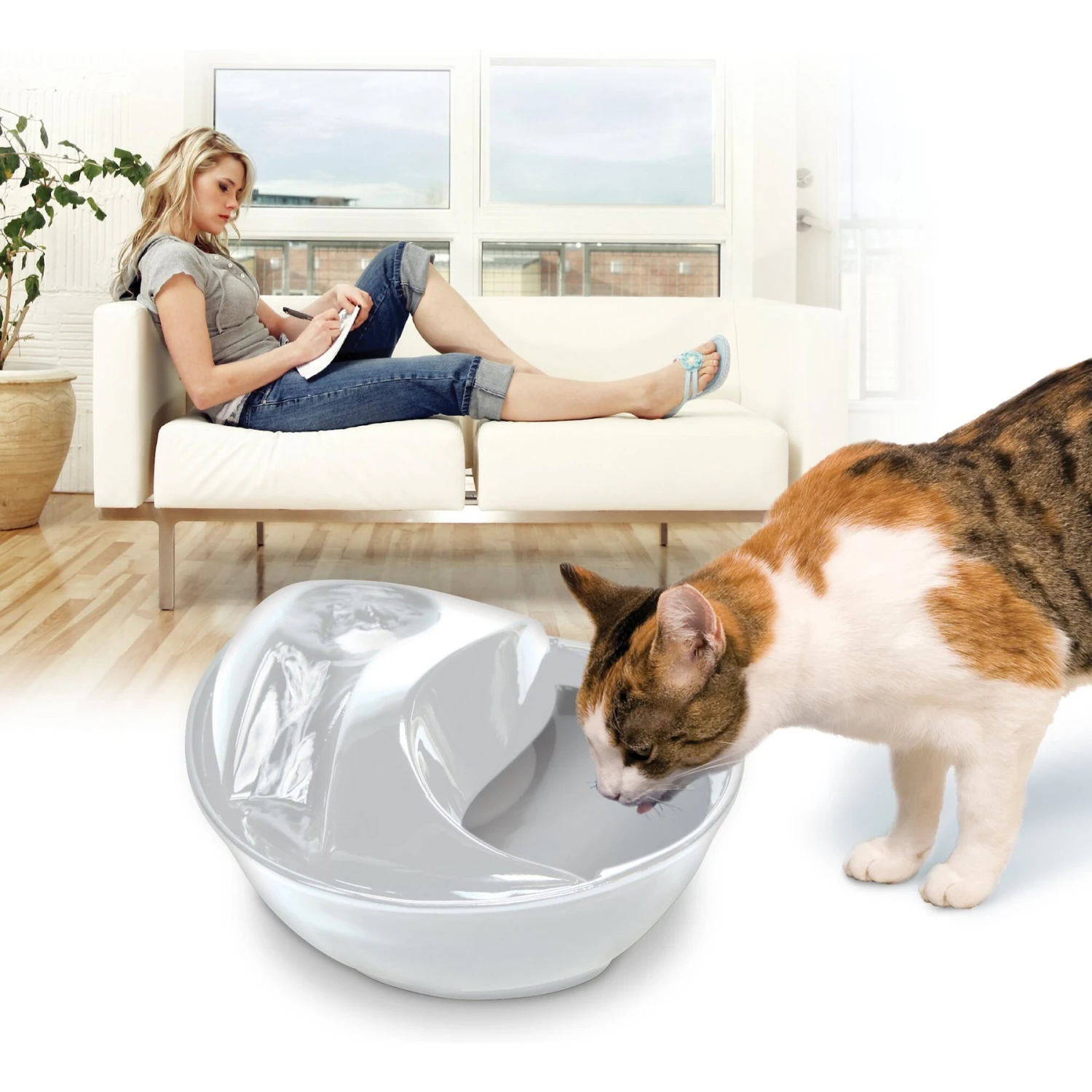 Pioneer Pet Raindrop Ceramic Dog & Cat Fountain 5 Pioneer Pet Raindrop Ceramic Dog & Cat Fountain - Image 3