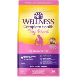 Wellness Toy Breed Complete Health Adult Deboned Chicken, Brown Rice & Peas Recipe Dry Dog Food