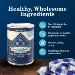 Blue Buffalo Homestyle Recipe Senior Chicken Dinner With Garden Vegetables Canned Dog Food -Blue Buffalo || ROYAL CANIN || Wellness Sales 64620 PT6. AC SS1800 V1572895456