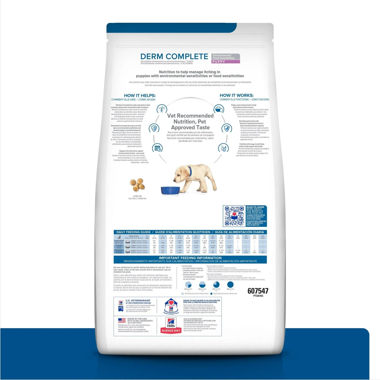 Hill's Prescription Diet Derm Complete Puppy Environmental/Food Sensitivities Rice & Egg Recipe Dry Dog Food, 14.3-lb Bag 4 Hill's Prescription Diet Derm Complete Puppy Environmental/Food Sensitivities Rice & Egg Recipe Dry Dog Food, 14.3-lb Bag - Image 2
