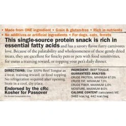 Evanger's Nothing But Natural Beef Tongue Gently Dried Dog & Cat Treats 8 Evanger's Nothing But Natural Beef Tongue Gently Dried Dog & Cat Treats -Blue Buffalo || ROYAL CANIN || Wellness Sales 65084 PT2. AC SS1800 V1693919455