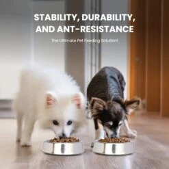 Iconic Pet Anti Ant Stainless Steel Non Skid Dog & Cat Bowl, 2 Count -Blue Buffalo || ROYAL CANIN || Wellness Sales 652046 PT2. AC SS1800 V1663881086