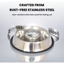 Iconic Pet Slow Feed Stainless Steel Dog & Cat Bowl, 2 Count -Blue Buffalo || ROYAL CANIN || Wellness Sales 652158 PT5. AC SS1800 V1663880360