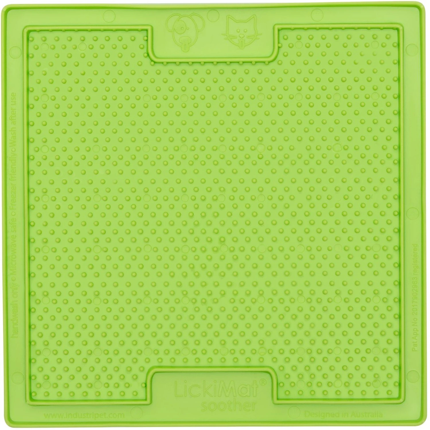 LickiMat Classic Soother Slow Feeder Dog Lick Mat, Green 4 LickiMat Classic Soother Slow Feeder Dog Lick Mat, Green - Image 2