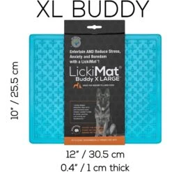LickiMat Buddy Slow Feeder Dog Lick Mat, Turquoise, X-Large 11 LickiMat Buddy Slow Feeder Dog Lick Mat, Turquoise, X-Large -Blue Buffalo || ROYAL CANIN || Wellness Sales 654638 PT3. AC SS1800 V1668542562