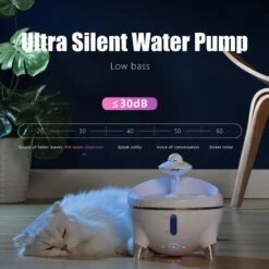 Petdiary Spaceship Ultra-Quiet Dog & Cat Water Fountain, 54.1-oz -Blue Buffalo || ROYAL CANIN || Wellness Sales 658534 PT3. AC SS1800 V1664534011