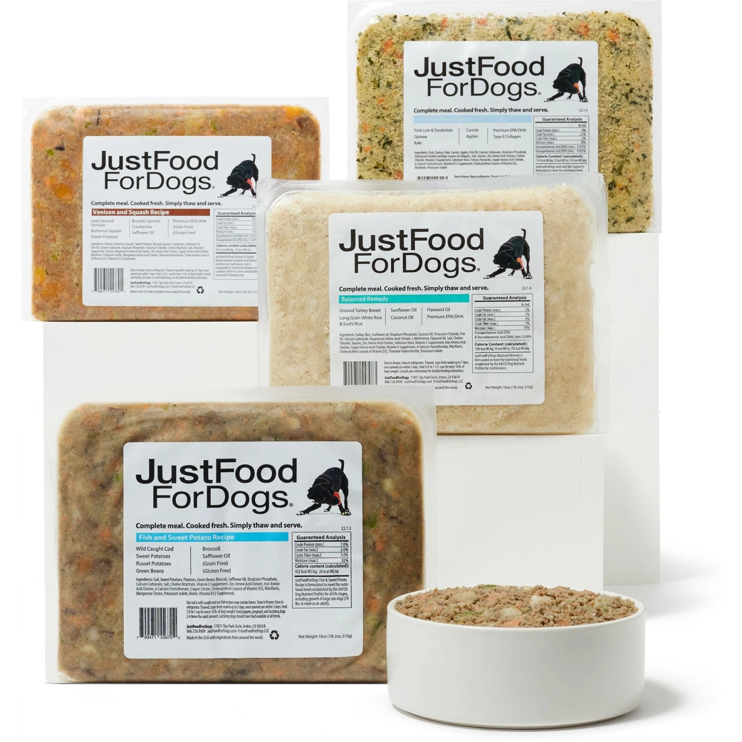 JustFoodForDogs Sensitive Skin & Stomach Variety Pack Human-Grade Fresh Whole Dog Food 3 JustFoodForDogs Sensitive Skin & Stomach Variety Pack Human-Grade Fresh Whole Dog Food