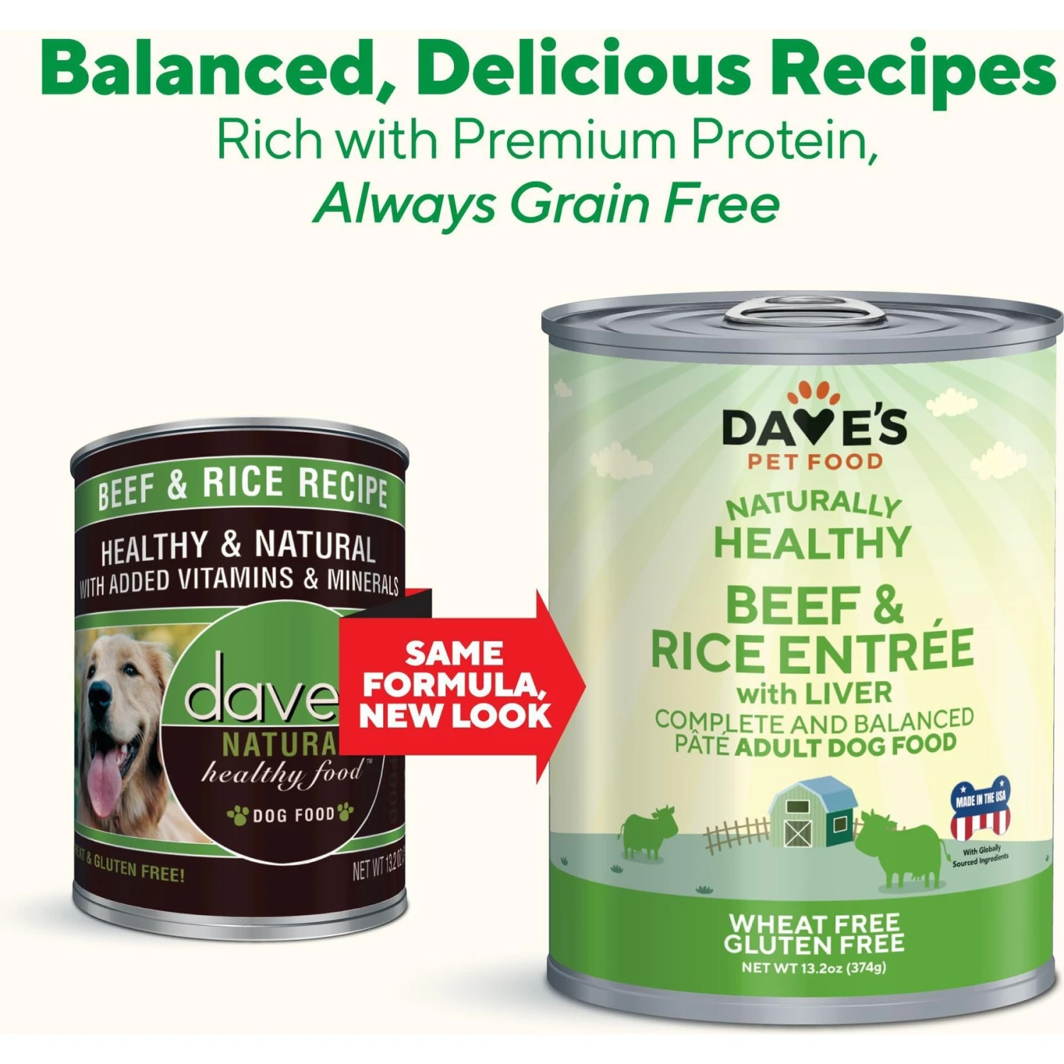 Dave's Pet Food Naturally Healthy Beef & Rice Recipe Canned Dog Food 4 Dave's Pet Food Naturally Healthy Beef & Rice Recipe Canned Dog Food - Image 2