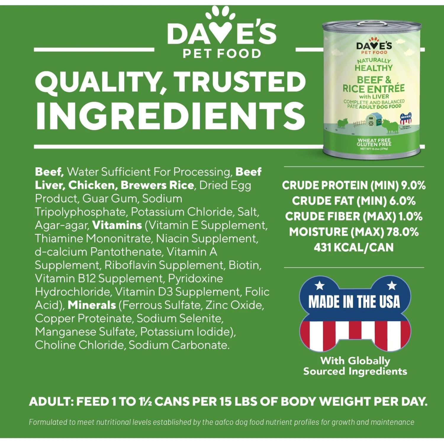 Dave's Pet Food Naturally Healthy Beef & Rice Recipe Canned Dog Food 5 Dave's Pet Food Naturally Healthy Beef & Rice Recipe Canned Dog Food - Image 3